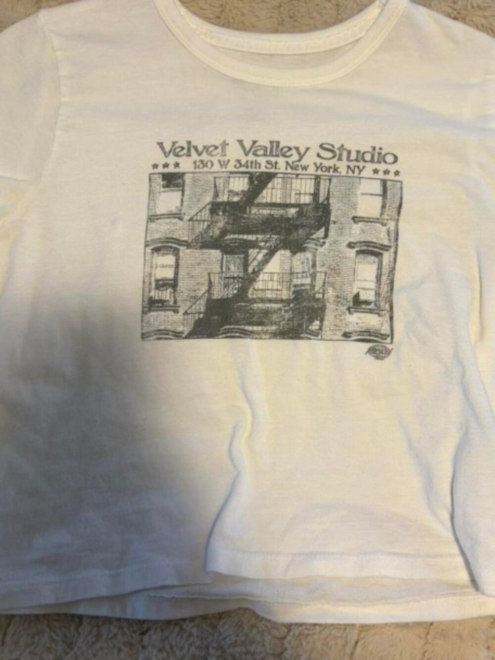 Velvet Valley Studio&Hollister collaboration retro printed short sleeved T-shirt